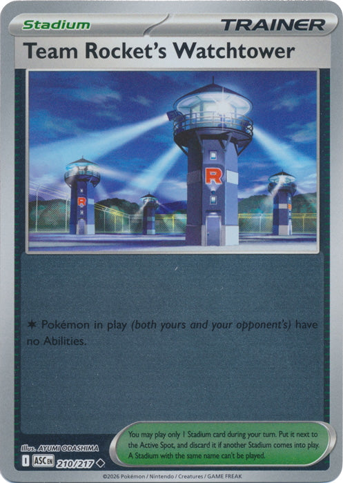 Ascended Heroes Team Rocket’s Watchtower #210/217 Reverse Holo
